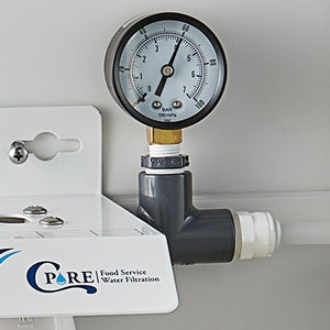 C Pure Oceanloch+ L3 Triple Water Filtration System with Outlet Pressure Gauge – Includes Oceanloch+ L3 Cartridges – 1 Micron Rating, 5 GPM Flow, 54,000 Gallon Capacity – Made in USA