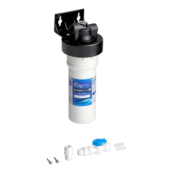 C Pure Oceanloch-S Water Filtration System with Cartridge, 1 Micron, 6,000 Gal, 0.75 GPM, Quick-Change, 3/8" NPT