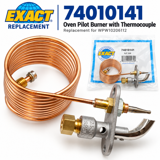 Exact Replacement 74010141 Range Oven Pilot Burner with Thermocouple – WPW10206112